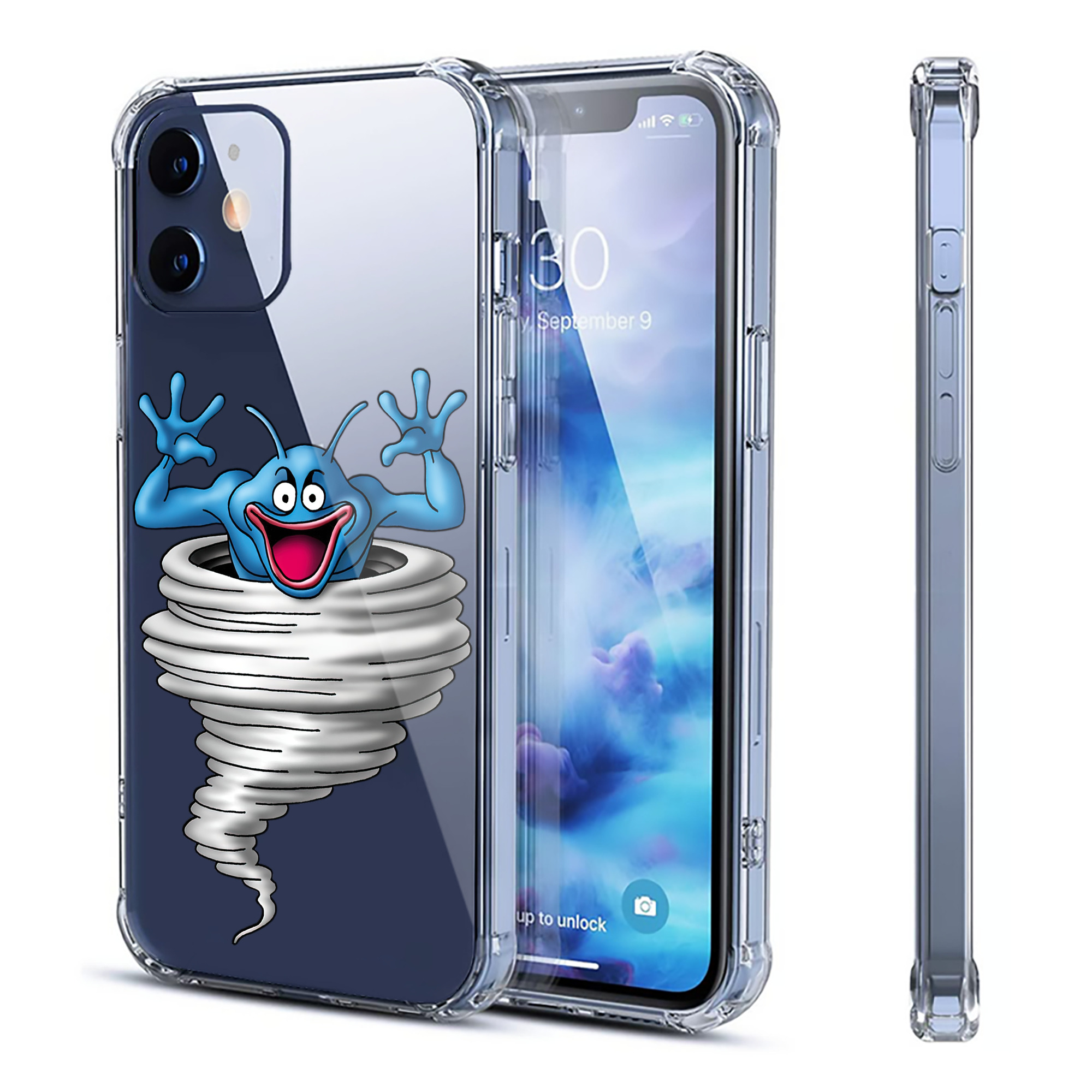 （画像用） ドラゴンクエスト Doragon Kuesuto Dragon Quest 【iPhone 12シリーズ対応】透明スマホケース（クリアソフトケース）